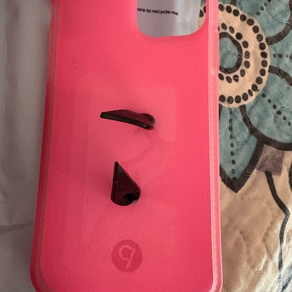 iPhone 12 Loopy case pink with pink glitter loop - Picture 6 of 8